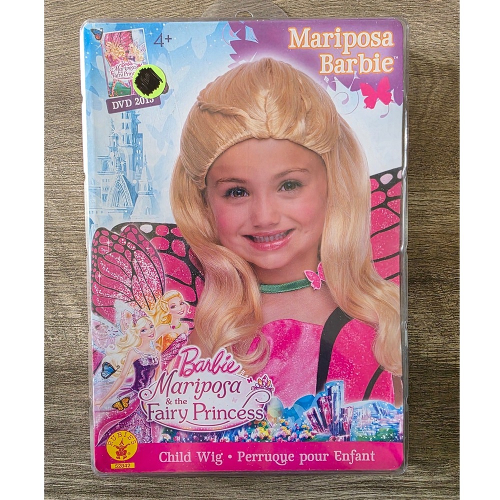 Barbie Mariposa & the Fairy Princess Child Wig Rubies Blonde Braid Halloween